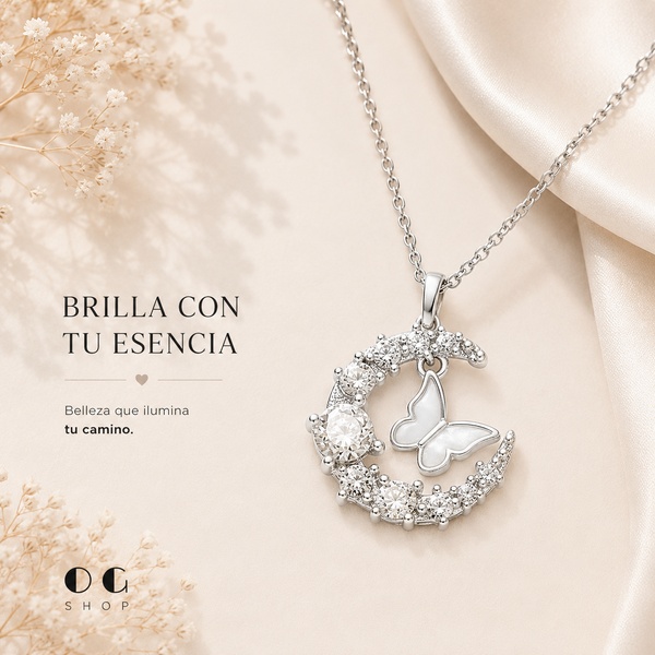 Collar Luna y Mariposa